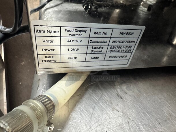 New Countertop 15 inch Food Warmer Display Case 5 Shelf Hot Warming Showcase  Commercial 115 Volt  - Image 8 of 8