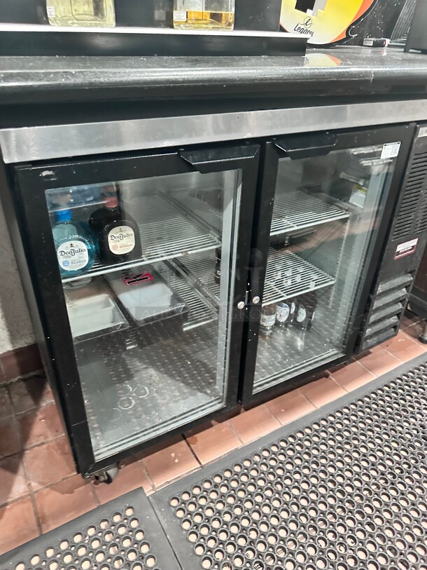 Late Model Beverage Air BB48GY-1-B-27 48 inch Bar Refrigerator - 2 Swinging Glass Doors, Black, 115v Wokring - Image 4 of 9