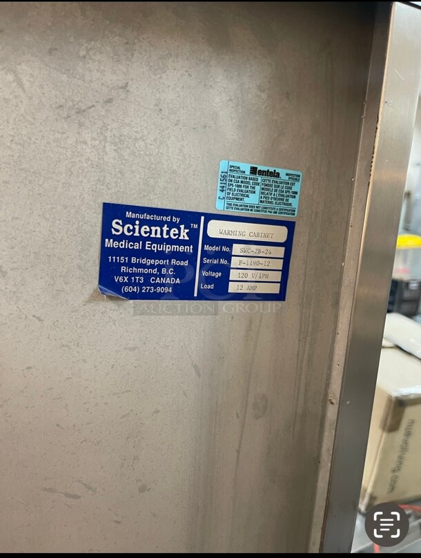 New Scientek - SWC-2B-24 Warming Cabinet 115 Volt Tested and Working! - Image 7 of 8