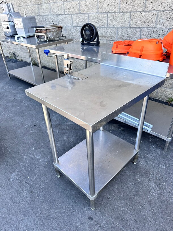 Nice 24 Inch Stainless Steel Table With Can Opener  - Image 3 of 7