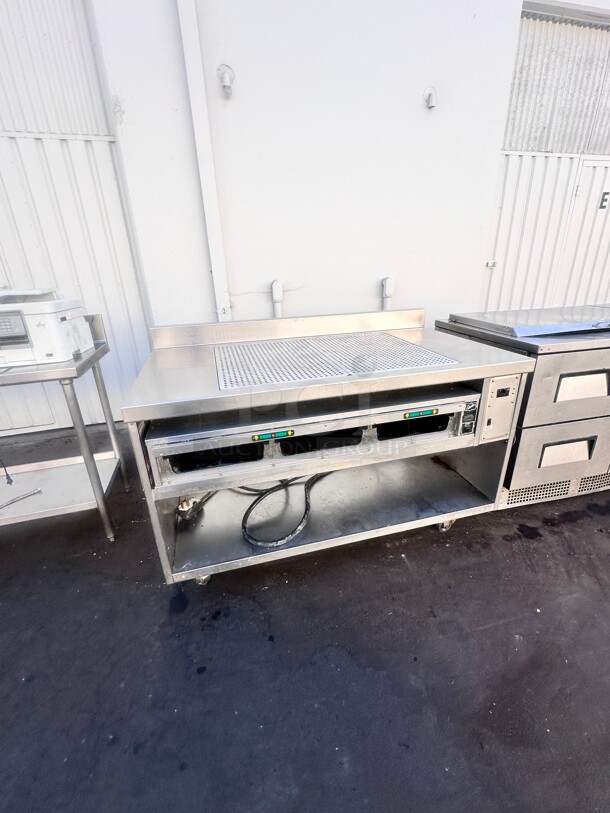Duke F160 Pass-Through 60" Commercial Food Warmer With Warmer Table Top  220 Volt Working - Image 8 of 8