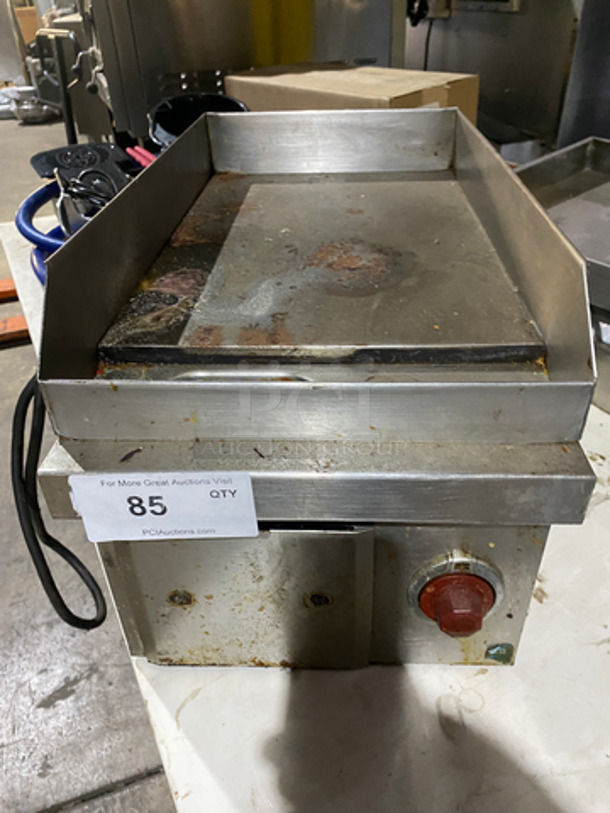 Commercial Countertop Electric Powered Flat Top Griddle! With Back And Side Splashes! All Stainless! - Image 1 of 8
