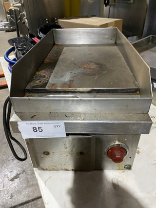 Commercial Countertop Electric Powered Flat Top Griddle! With Back And Side Splashes! All Stainless!