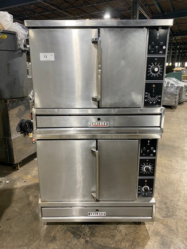 Garland Commercial Gas Powered Double Deck Convection Oven! Metal Oven Racks! All Stainless Steel! 2x Your Bid Makes One Unit!