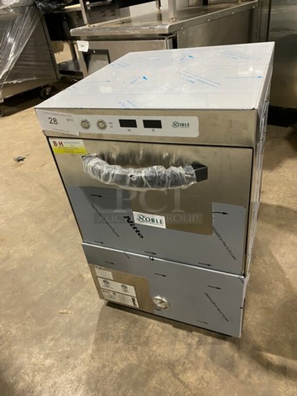 NEW! SCRATCH-N-DENT! LATE MODEL! 2022 Noble Commercial Undercounter Dishwasher! All Stainless Steel! Model: 495HTGW22 SN: 8102695713 208/240V 60HZ 1 Phase