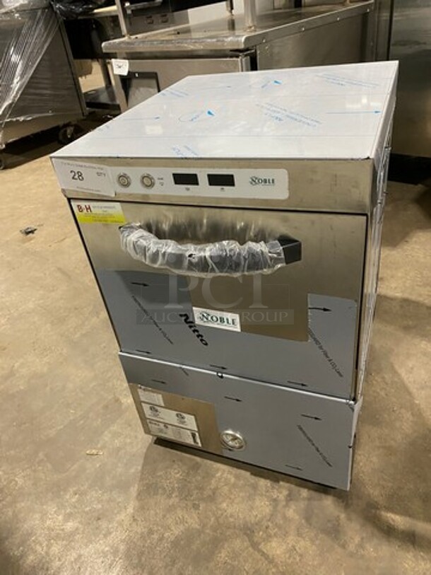NEW! SCRATCH-N-DENT! LATE MODEL! 2022 Noble Commercial Undercounter Dishwasher! All Stainless Steel! Model: 495HTGW22 SN: 8102695713 208/240V 60HZ 1 Phase - Image 1 of 8