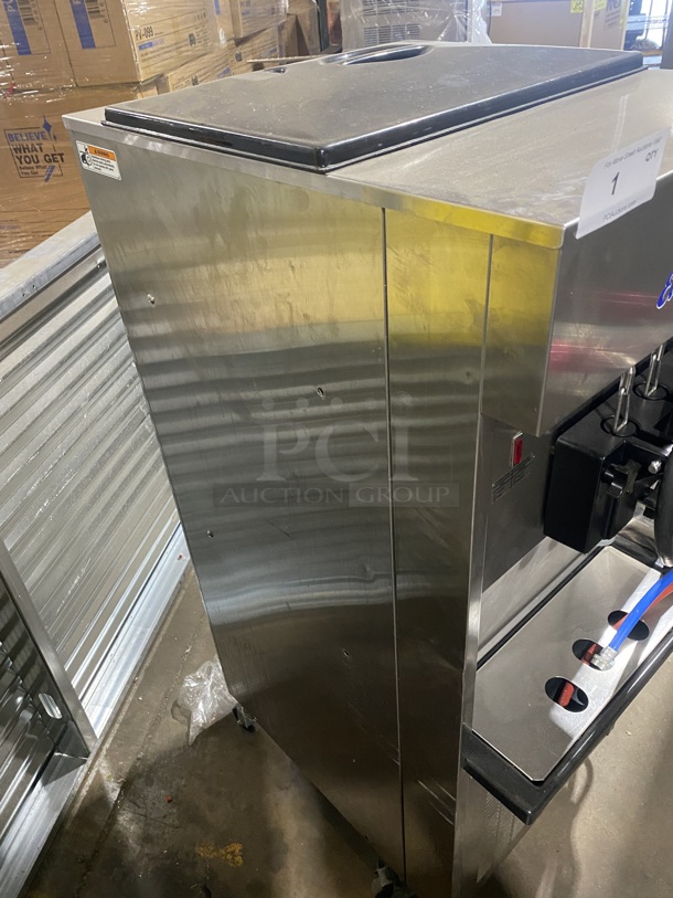 Nice! Electro Freeze 3 Handle AIR COOLED Ice Cream Machine! SL500-137 Serial RS694EF0620! 208/230V 1 Phase! On Commercial Casters!   - Image 2 of 10
