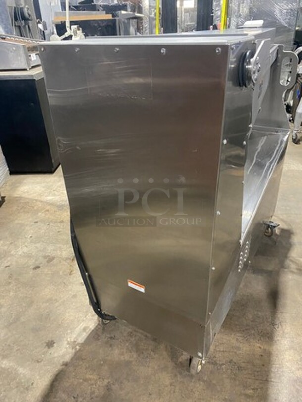 AMAZING! Hobart Commercial Floor Style Heavy Duty Meat Grinder/ Meat Mixer! With 200 LB Capacity! With Foot Pedal Control! Solid Stainless Steel! On Casters! WORKING WHEN REMOVED! Model: MG2032 SN:311433265 480V 60HZ 3 Phase - Image 3 of 10
