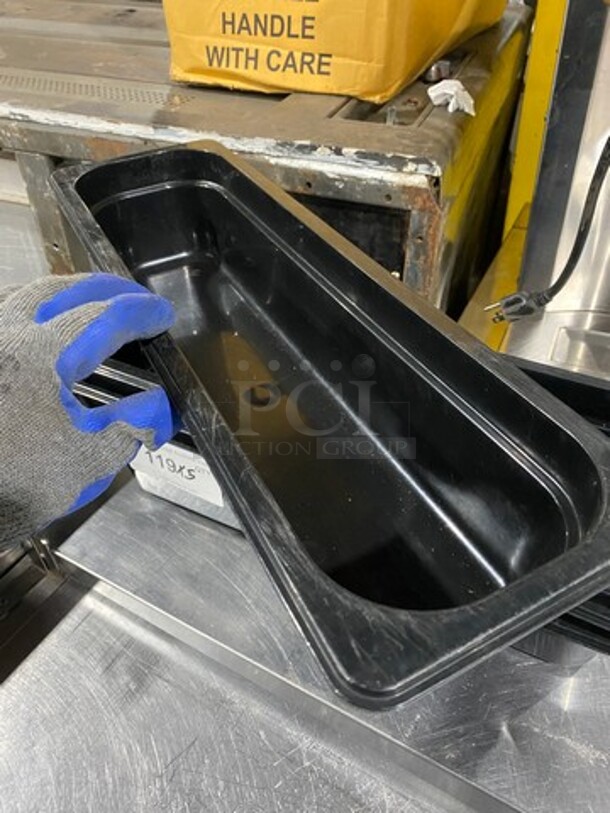 Cambro Black Poly 2/4x4" Food Containers! 5x Your Bid! - Image 3 of 8
