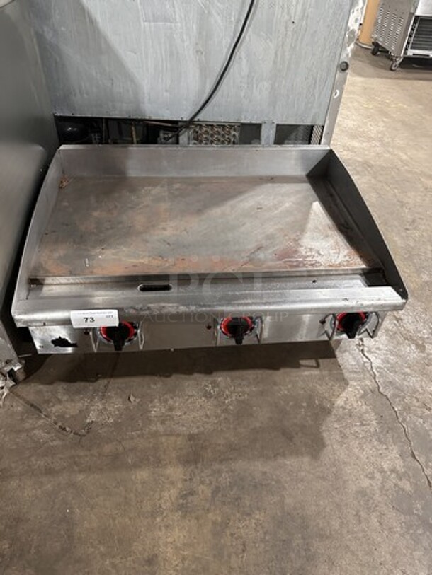 Star Max Commercial Countertop Electric Powered Flat Top Griddle! With Back And Side Splashes! All Stainless Steel! On Small Legs! - Image 1 of 5