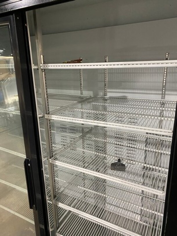 Habco Commercial Refrigerated 2 Door Reach In Cooler Merchandiser! With View Through Doors! Poly Coated Racks! Model: ESM42 SN: 42055571 115V 60HZ 1 Phase! Working When Removed! - Image 5 of 8