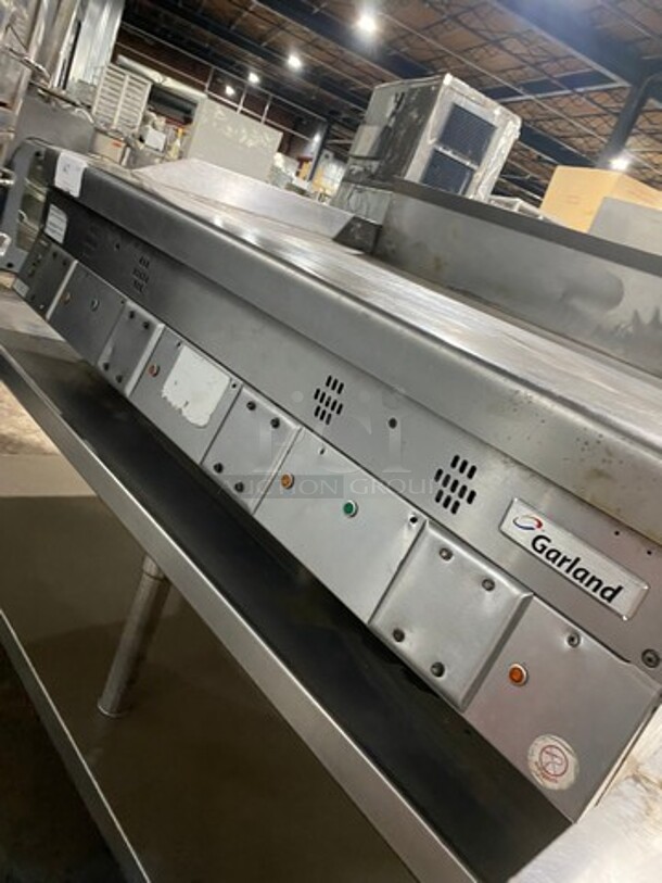 Garland Commercial Countertop Gas Powered Flat Griddle! With Back And Side Splashes! On Equipment Stand! With Storage Space Underneath! All Stainless Steel! On Casters! - Image 6 of 8