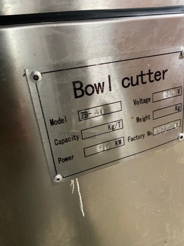Nice! Late Model! Jixiang Commercial Countertop Buffalo Chopper! All Stainless Steel! Model ZB40 Serial 2019072! 240V! Working When Removed! - Image 7 of 9
