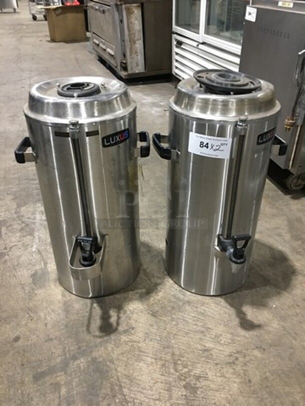 Fetco Commercial Countertop Drink Dispensers! Thermoproved For Hot And Cold Beverages! All Stainless Steel! Luxus Edition! 2x Your Bid!
