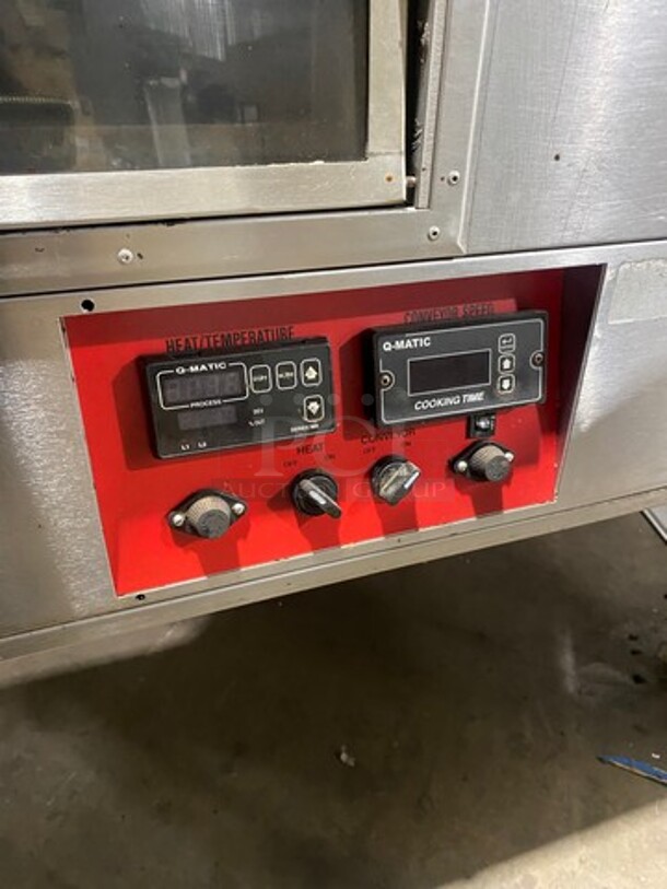 Q Matic Commercial Natural Gas Powered Double Deck Conveyor Pizza Oven! All Stainless Steel! On Casters! 2x Your Bid Makes One Unit! Model: Q80 SN: 200005481 - Image 9 of 10