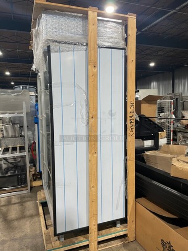 COOL! NEW! Hydra Kool Commercial 2 Door Reach In Cooler Merchandiser! With View Through Doors! Stainless Steel! Model: KGVMR2SC SN: 1627038 - Image 2 of 12