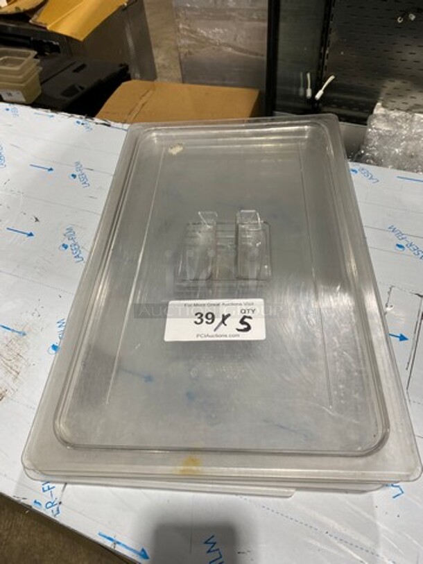 Cambro Clear Poly Food Container Lids! 5x Your Bid! - Image 1 of 6