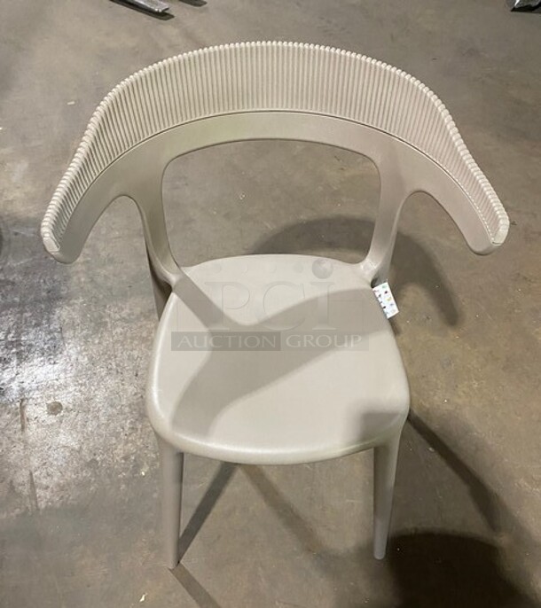 NEW Indoor/Outdoor Papatya Luna Stripe Taupe Armchair! 4x Your Bid! - Image 3 of 6