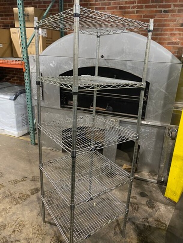 Metro 5 Tier Shelf! On Legs! BUYER MUST DISMANTLE! PCI CANNOT DISMANTLE FOR SHIPPING! PLEASE CONSIDER FREIGHT CHARGES! - Image 3 of 6