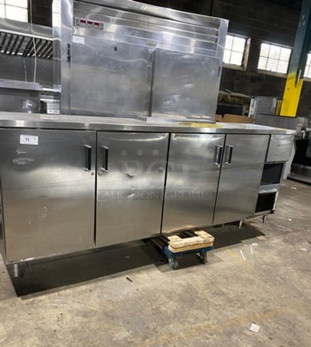 Perlick Commercial 4 Door Bar Back Cooler! With Poly Coated Racks! All Stainless Steel! On Legs! Model: C5065ESCUL SN: 406771 115V 60HZ 1 Phase - Image 1 of 11