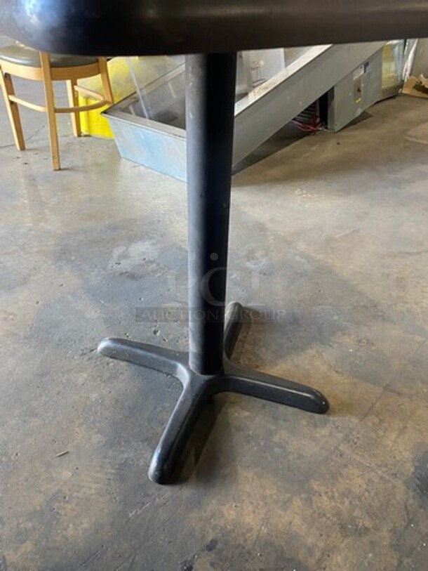 Wooden Top Table! With Black Metal Base! 2x Your Bid! - Image 6 of 7