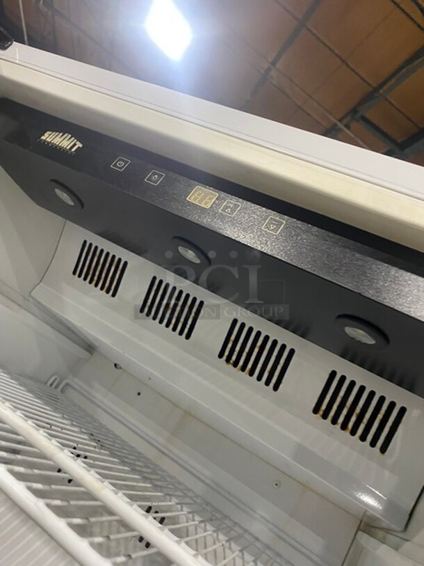 Summit Commercial Single Door Reach In Cooler Merchandiser! With View Through Door! Poly Racks! Model: SCR1400WLH SN:365023195200052 115V  - Image 6 of 8