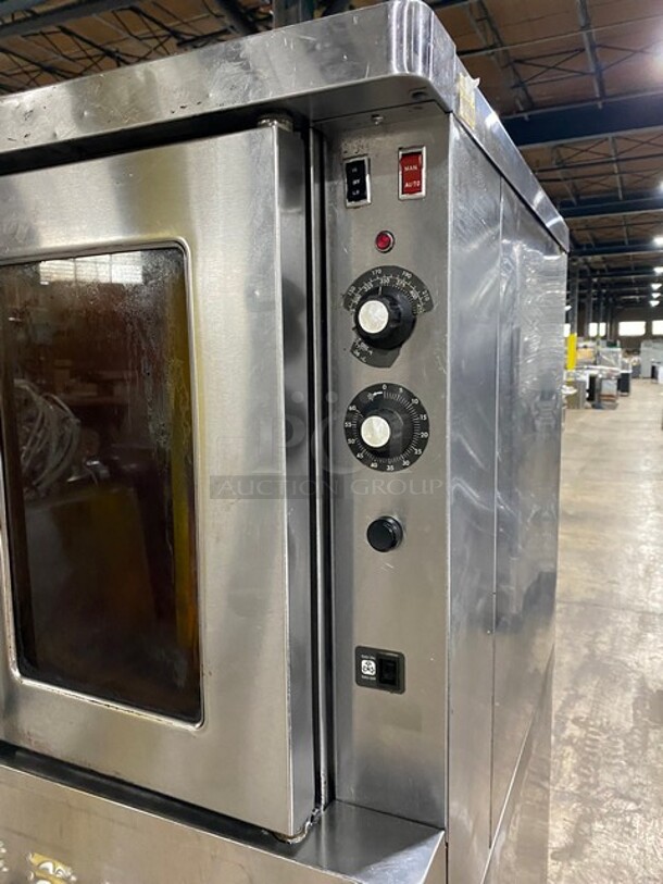 BEAUTIFUL! Blodgett Commercial Natural Gas Powered Double Stacked Convection Oven! With Metal Baking Racks! With View Through Doors! On Commercial Casters! All Stainless Steel! 2 X Your Bid! Makes One Unit! - Image 7 of 9