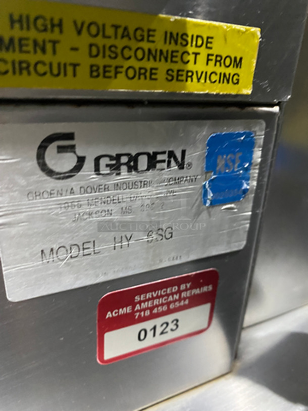 Groen Commercial Natural Gas Powered Dual Cabinet Steamer! All Stainless Steel! On Legs! Model: HY-6SG SN: 46830 - Image 12 of 12
