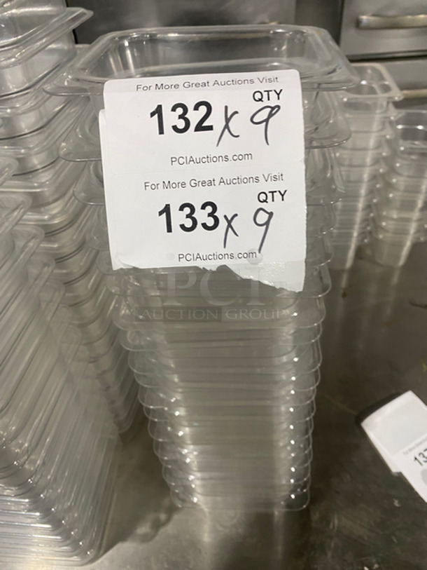 Cambro Clear Poly Perforated Food Pans! 9x Your Bid!
