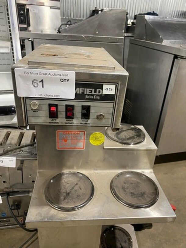 Bloomfield Commercial Countertop Coffee Brewing Machine! With 3 Coffee Pot Warming Stations! All Stainless Steel! - Image 1 of 8