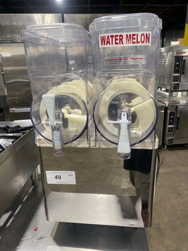 Commercial Countertop 2 Flavor Slushie/ Frozen Beverage Dispenser! Model: XRJ12X2BW 120V 60HZ 1 Phase - Image 1 of 7