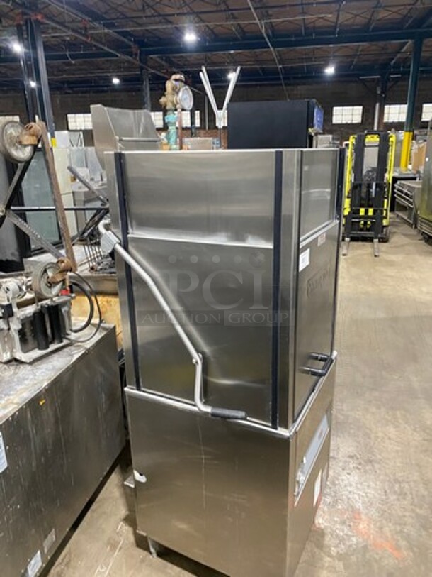 Champion Commercial Pass-Through Dishwasher Machine! All Stainless Steel! On Legs! With Right Side Dishwasher Table! With Back And One Side Splash! Model: DHBT SN: D11038937 208/240V 60HZ 3 Phase - Image 3 of 9