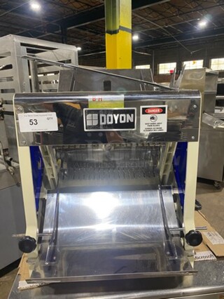 SWEET! Doyon Commercial Countertop Bread Loaf Slicer! WORKING WHEN REMOVED! Model: SM302 SN: DYN1201065 120V 60HZ 1 Phase