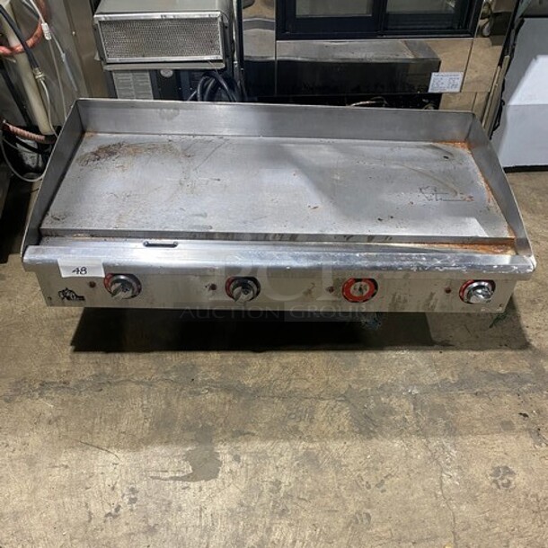 Star Max Commercial Countertop Electric Powered Flat Top Griddle! With Back And Side Splashes! All Stainless Steel! - Image 1 of 9