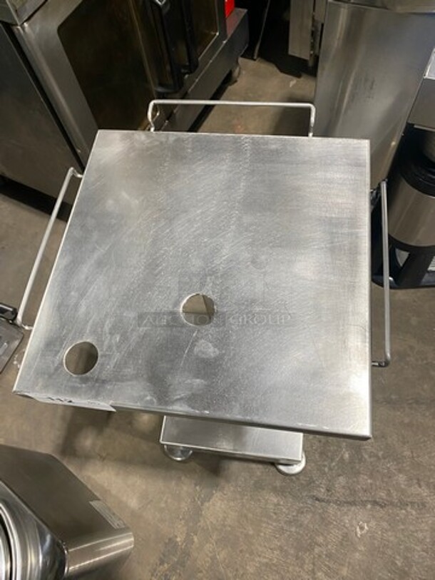 M&E Manufacture Solid Stainless Steel Slicer Stand! On Casters! - Image 8 of 9
