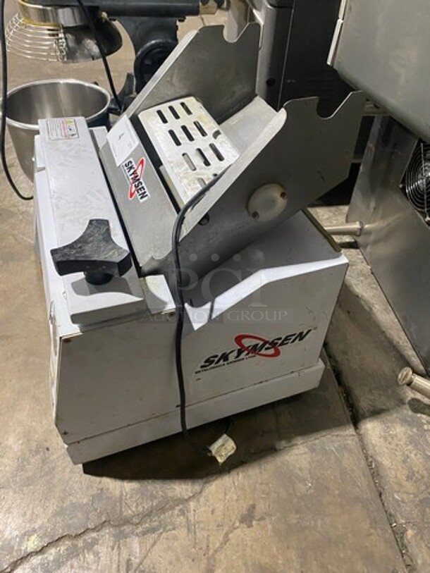 Skyfood Commercial Countertop Dough Sheeter! All Stainless Steel! WORKING WHEN REMOVED! Model: CLM300 SN: 000230 110V - Image 3 of 8