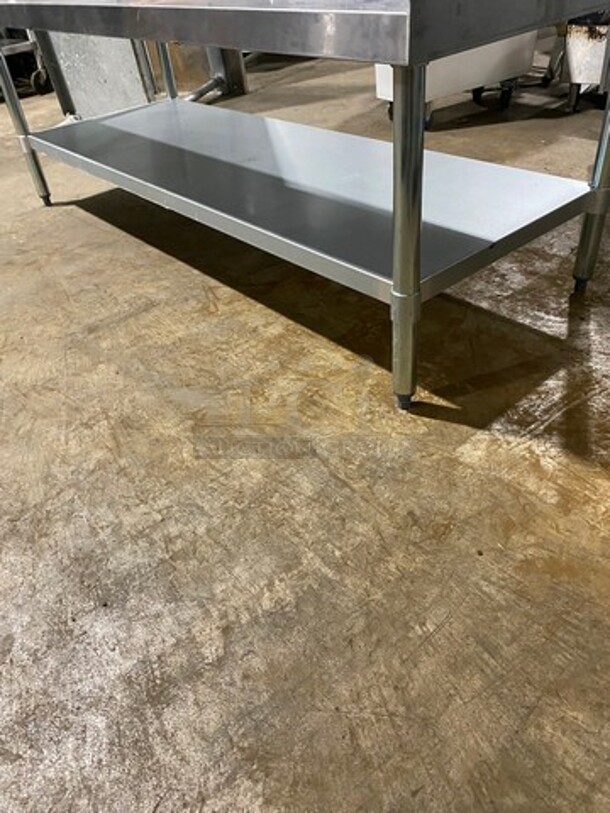 WOW! Solid Stainless Steel Work Top/ Prep Table! With Back And Side Splashes! With Storage Space Underneath! On Legs! Model: PES3072 - Image 6 of 7