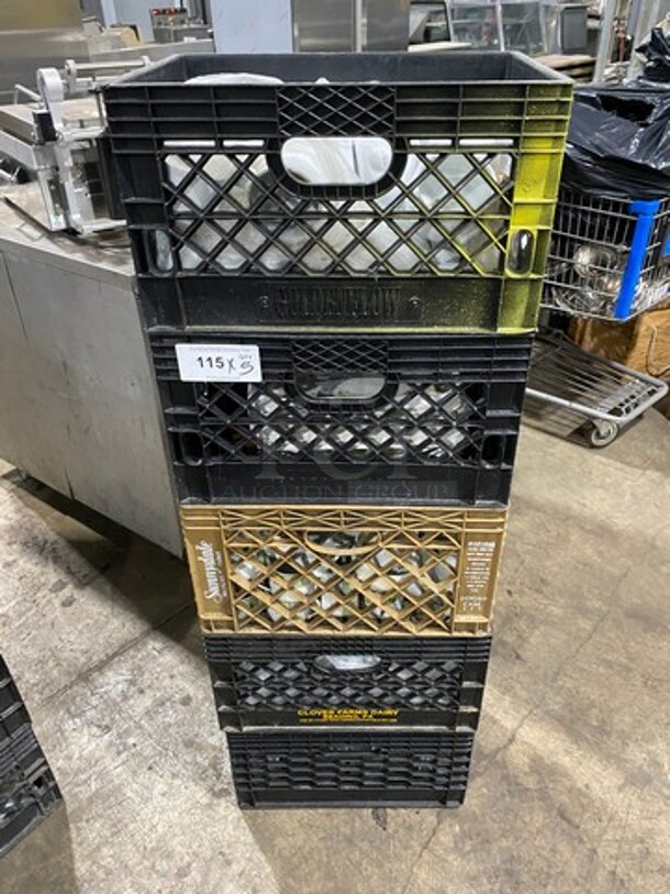MISCELLANEOUS! Assorted Style Glass Vase, Candle Holders! And More! Includes Black Poly Crate! 5x Your Bid! - Image 1 of 9