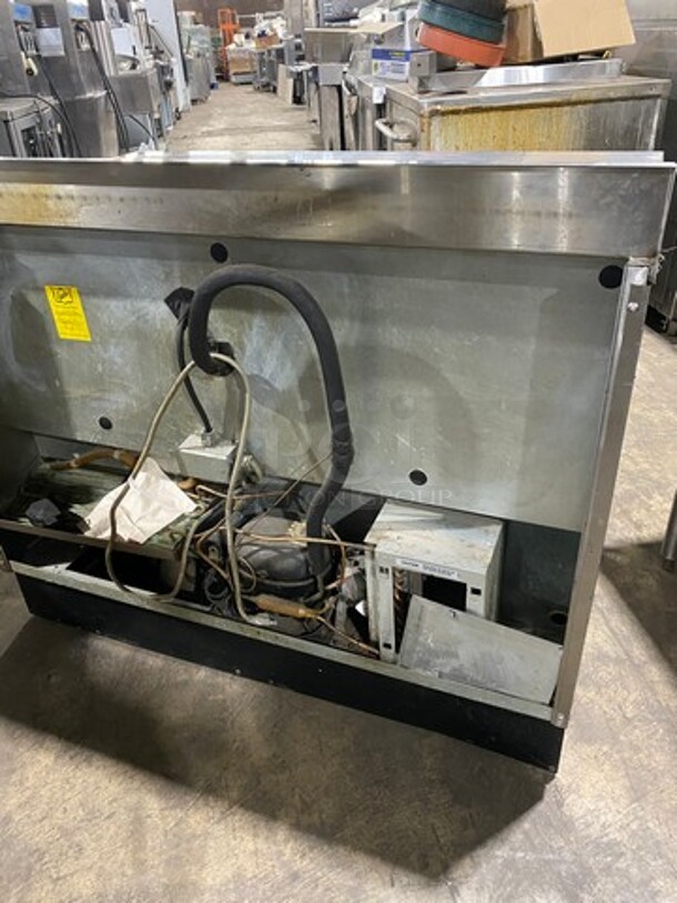 Duke Commercial Refrigerated Work/Prep Top Lowboy Cooler! With Backsplash! With 2 Doors Underneath Storage Space! With Poly Coated Racks! All Stainless Steel! WORKING WHEN REMOVED! Model: RUF48 SN: 10030616 120V 60HZ 1 Phase - Image 3 of 8