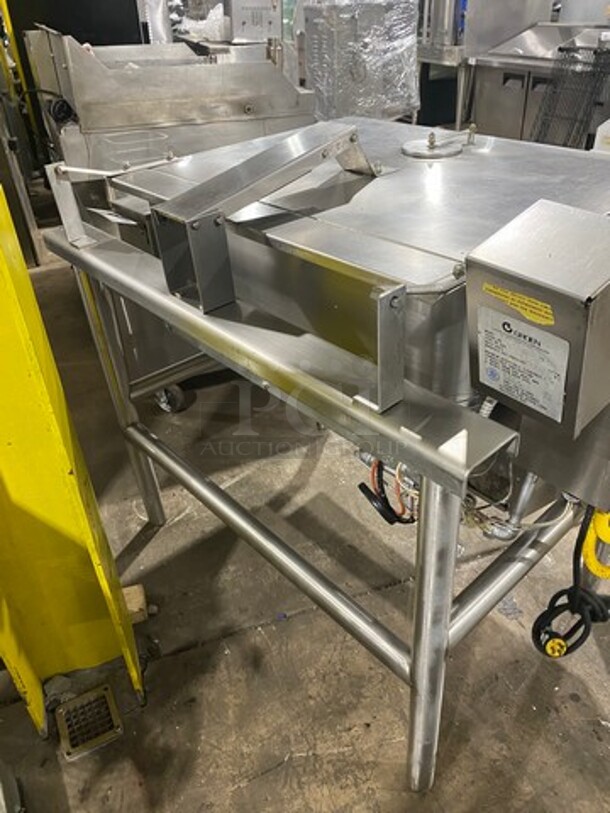 Groen Commercial Natural Gas Powered Skillet/Braising Pan! All Stainless Steel! On Legs! Model: HFPIE3 SN: 4227HCF - Image 4 of 9