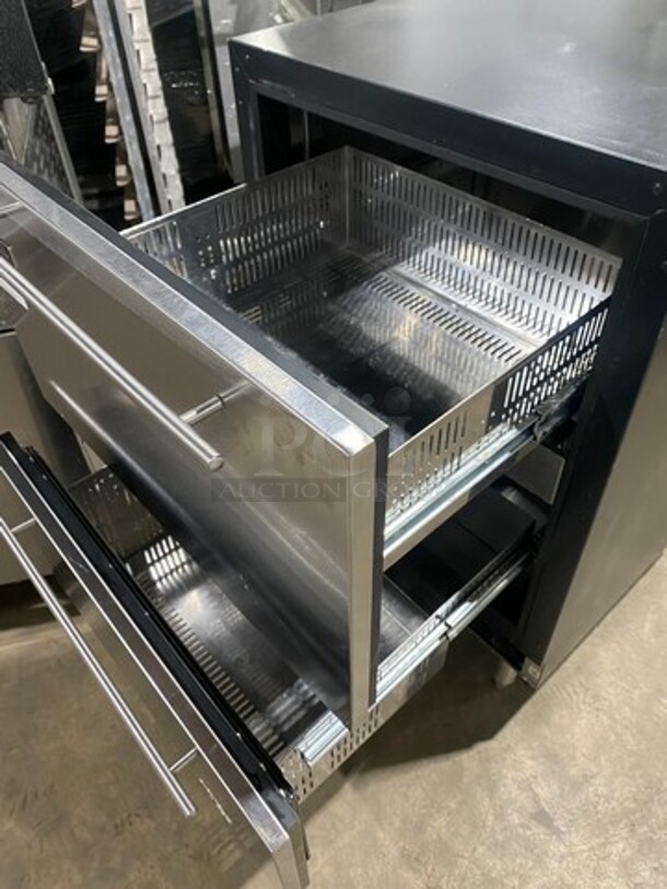 NICE! Perlick All Stainless Steel 2 Drawer Lowboy/Worktop Cooler! On Legs! - Image 6 of 11