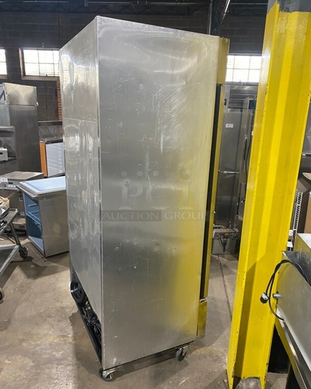 True Commercial 2 Door Reach In Cooler! With Poly Coated Racks! All Stainless Steel! On Casters! Working When Removed! Model: T35 SN:7018068 115V 1PH - Image 3 of 9