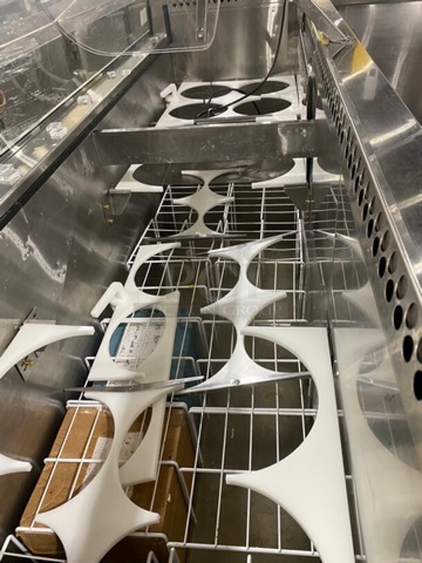 NICE! LATE MODEL! 2017 Nelson Commercial Refrigerated 16 Flavor Ice Cream Dipping Cabinet/ Display Case! With Curved Front Glass! With 2 Flip Open Rear Access Doors! Stainless Steel Body! On Casters! WORKING WHEN REMOVED! Model: 16DIPHVSE SN: N1818106 115V 60HZ 1 Phase - Image 5 of 8