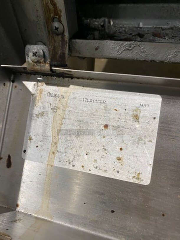 Therma Tek Commercial Natural Gas Powered 6 Burner Stove! With Raised Back Splash! With Oven Underneath! All Stainless Steel! On Legs! - Image 9 of 9