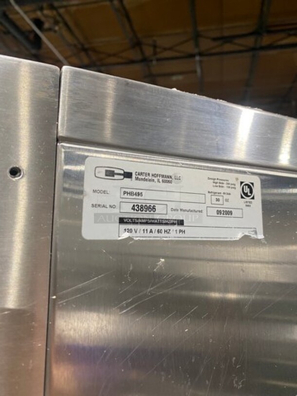 NICE! Carter Hoffmann Commercial Refrigerated Single Door Meal Delivery Cart! All Stainless Steel! On Casters! Model: PHB495 SN: 438966 120V 60HZ 1 Phase - Image 5 of 9