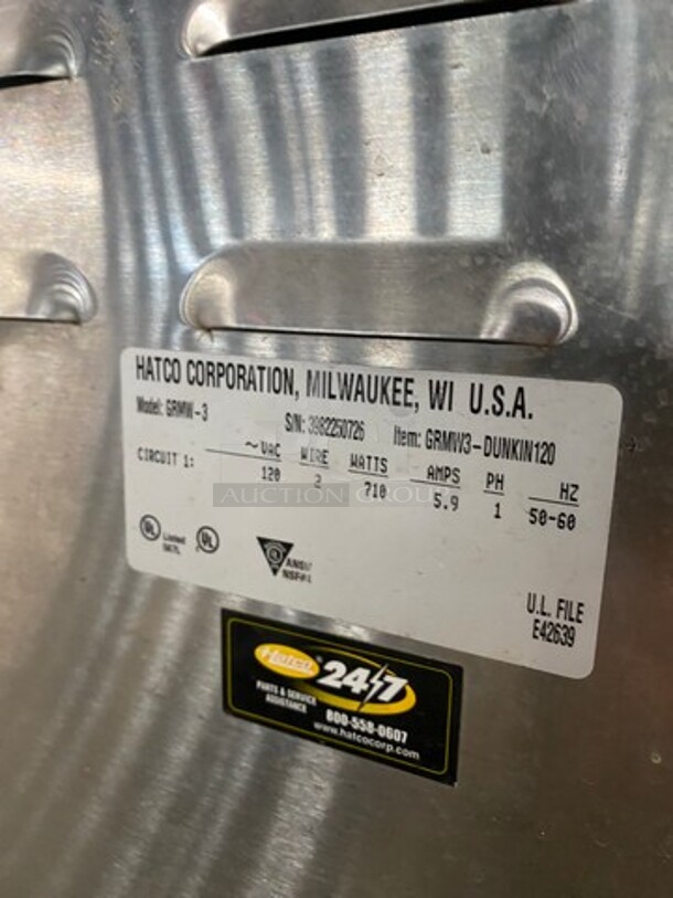 Hatco Commercial Countertop Food Warmer! All Stainless Steel! Model: GRMW3 SN: 3982250726 120V 60HZ 1 Phase - Image 5 of 8