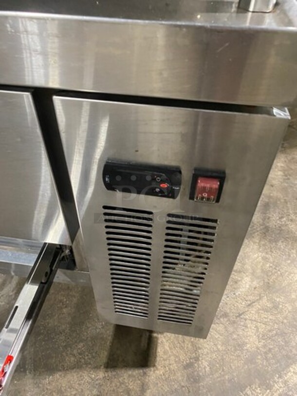 COLDLINE All Stainless Steel Refrigerated 36 Inch 2 Drawer Chef Base! Model CB36! On 
Casters! - Image 8 of 9