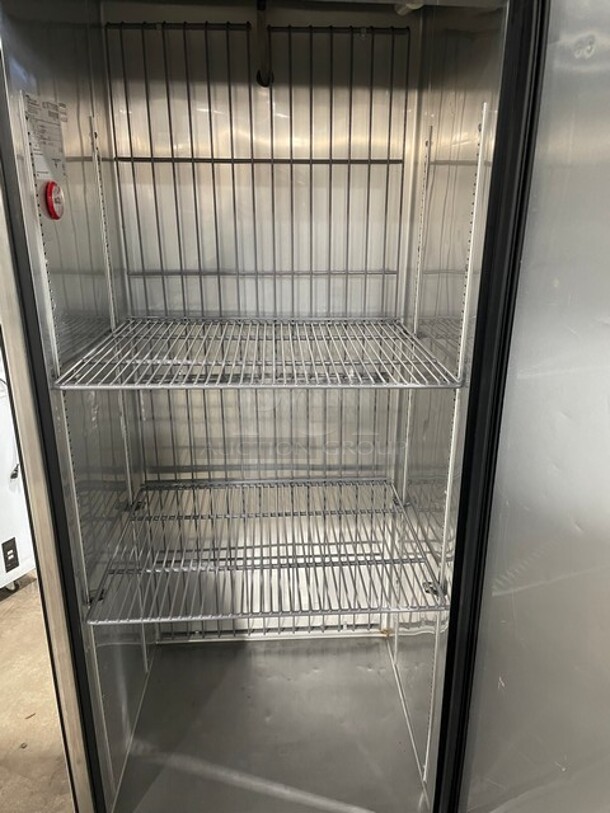 True Commercial Single Door Reach In Freezer! All Stainless Steel! With Poly Coated Racks! On Casters! 115V 1 Phase! Model: T-19F SN: 8775993! - Image 5 of 10