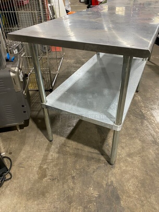 L & J Solid Stainless Steel Work Top/ Prep Table! With Storage Space Underneath! On Legs! - Image 2 of 7