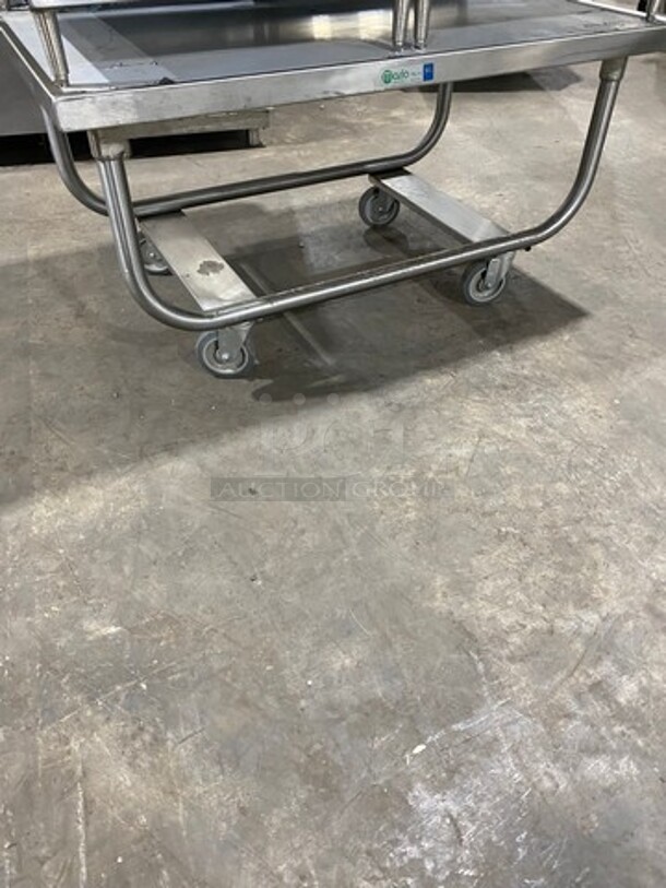 WOW! NEW! NEVER USED! Garland Commercial Countertop Electric Powered Flat Top Griddle! With Back And Side Splashes! On Legs! On Equipment Stand! All Stainless Steel! On Casters! Model: E2448G SN: 0404ME0033 208V 60HZ 3 Phase - Image 7 of 9